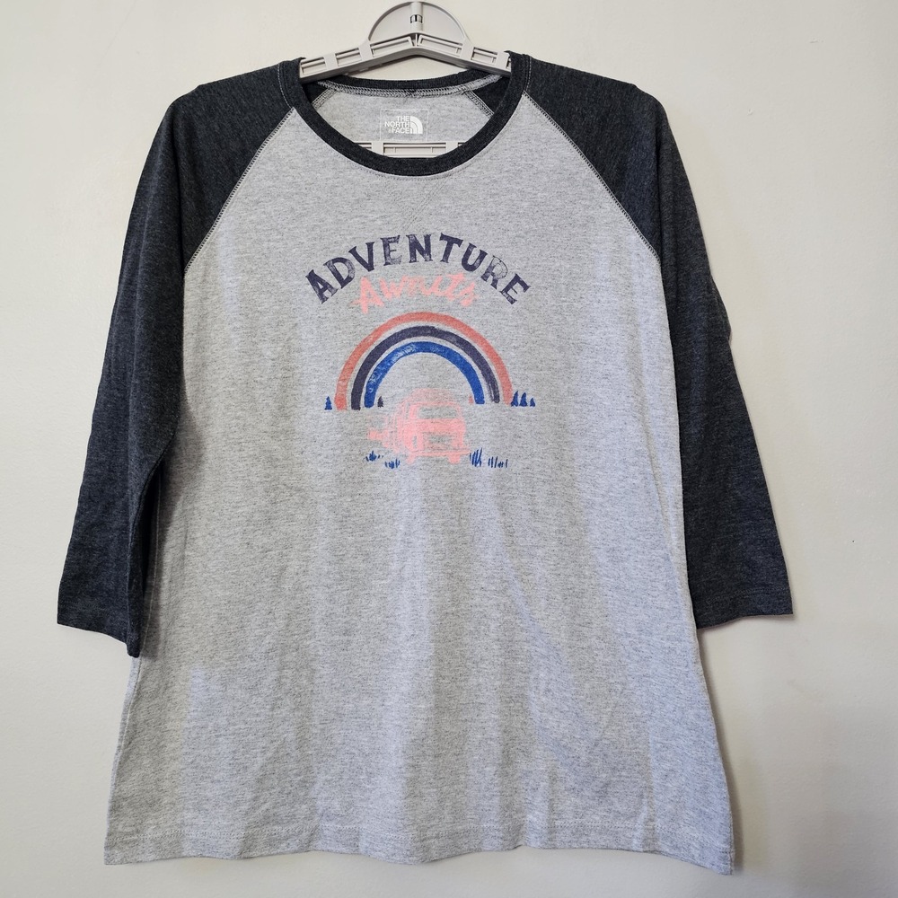 The North Face Baseball T-Shirt Women's Size Medium Adventure Awaits Classic Fit